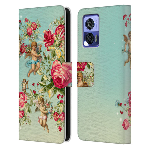 Mark Ashkenazi Florals Roses Leather Book Wallet Case Cover For Motorola Edge 30 Neo 5G