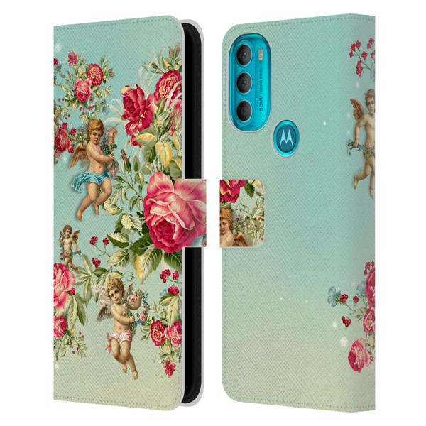 Mark Ashkenazi Florals Roses Leather Book Wallet Case Cover For Motorola Moto G71 5G