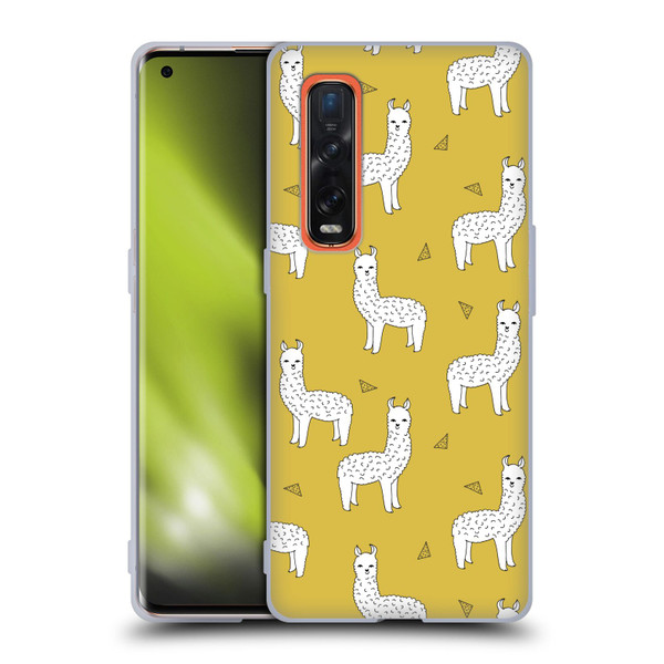 Andrea Lauren Design Animals Llama Soft Gel Case for OPPO Find X2 Pro 5G