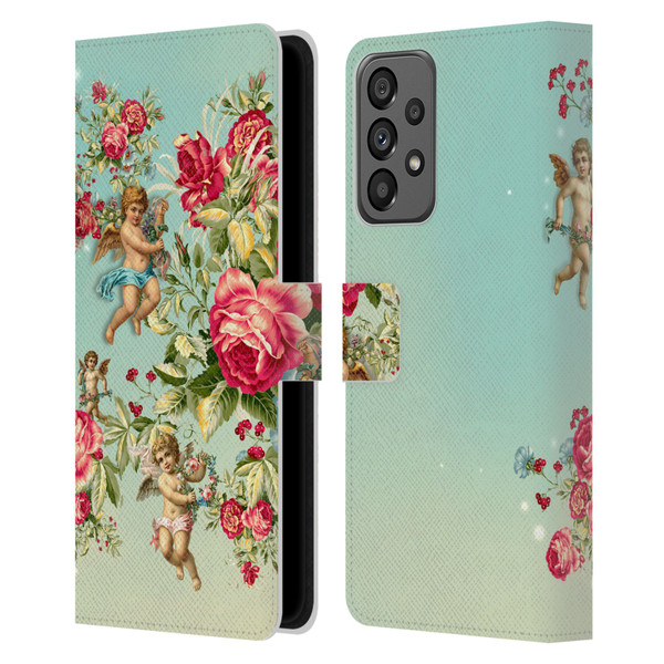 Mark Ashkenazi Florals Roses Leather Book Wallet Case Cover For Samsung Galaxy A73 5G (2022)