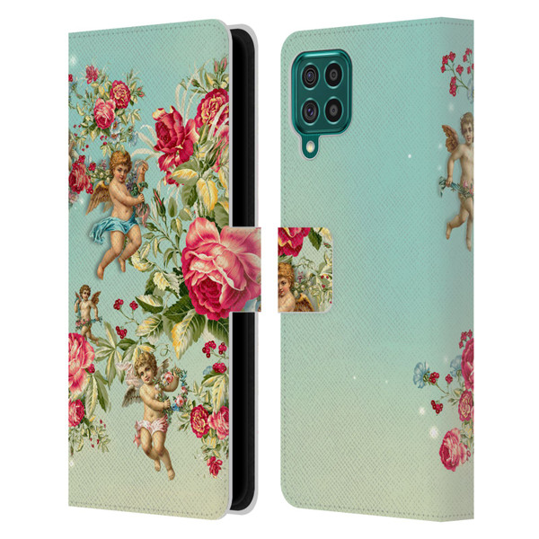 Mark Ashkenazi Florals Roses Leather Book Wallet Case Cover For Samsung Galaxy F62 (2021)