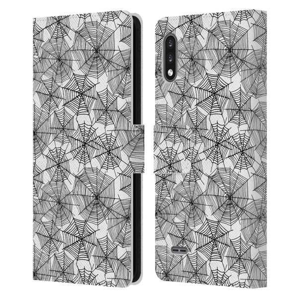 Andrea Lauren Design Assorted Spider Webs Leather Book Wallet Case Cover For LG K22