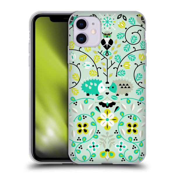 Cat Coquillette Animals Hedgehogs Symmetry Soft Gel Case for Apple iPhone 11