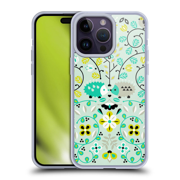 Cat Coquillette Animals Hedgehogs Symmetry Soft Gel Case for Apple iPhone 14 Pro Max