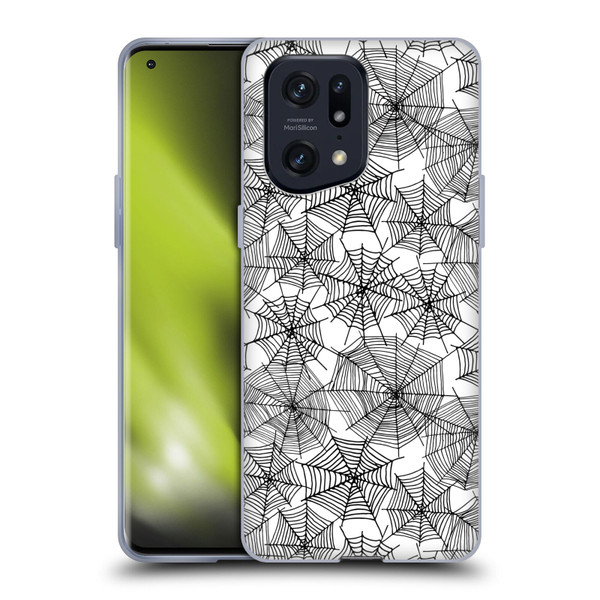 Andrea Lauren Design Assorted Spider Webs Soft Gel Case for OPPO Find X5 Pro