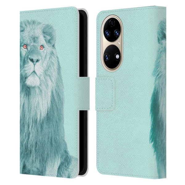 Mark Ashkenazi Pastel Potraits Lion Leather Book Wallet Case Cover For Huawei P50