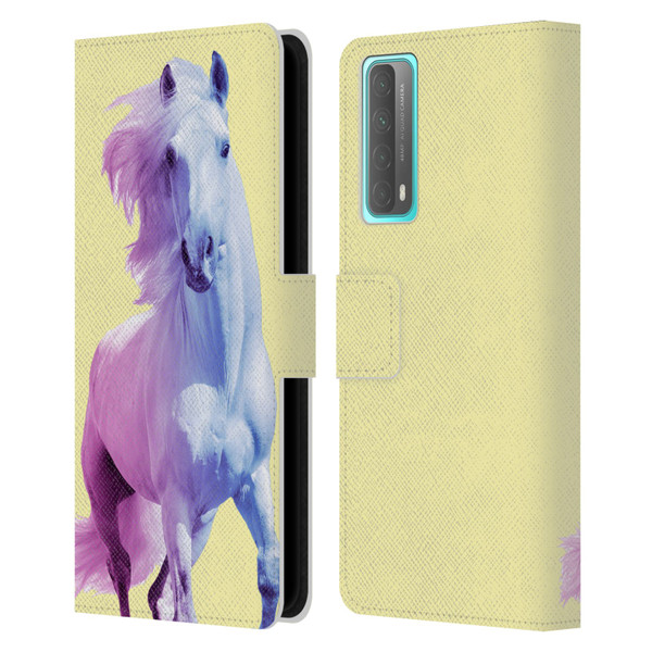 Mark Ashkenazi Pastel Potraits Yellow Horse Leather Book Wallet Case Cover For Huawei P Smart (2021)