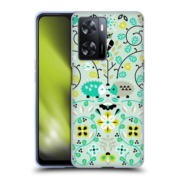 Cat Coquillette Animals Hedgehogs Symmetry Soft Gel Case for OPPO A57s