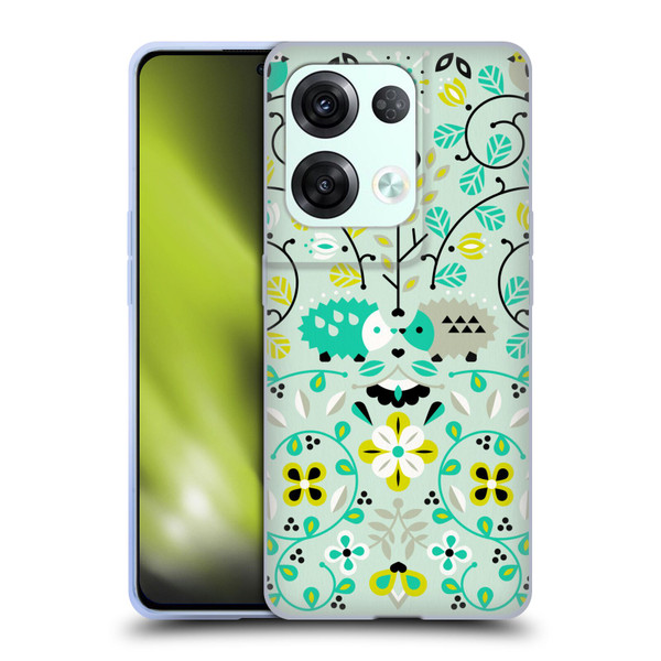 Cat Coquillette Animals Hedgehogs Symmetry Soft Gel Case for OPPO Reno8 Pro