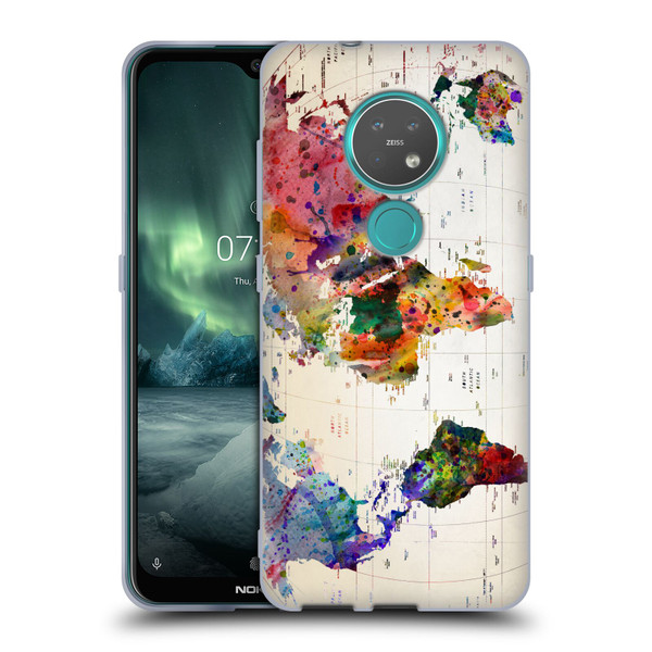 Mark Ashkenazi Pop Culture Map Of The World Soft Gel Case for Nokia 6.2 / 7.2