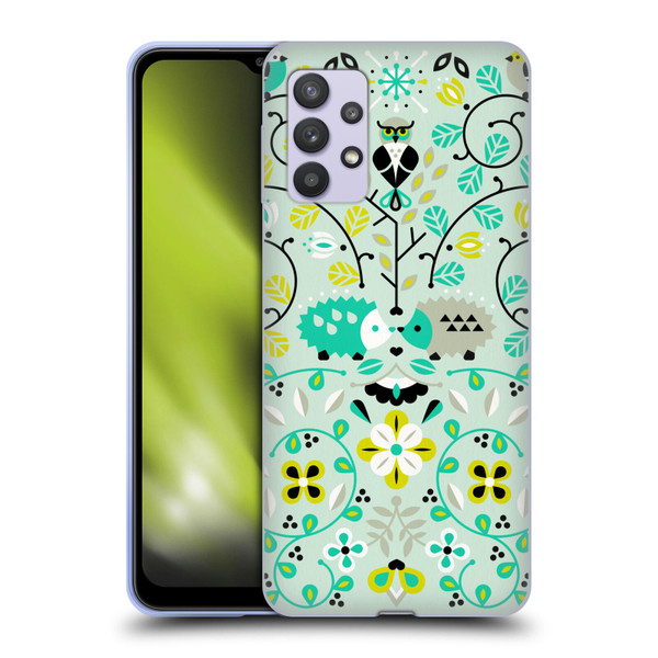 Cat Coquillette Animals Hedgehogs Symmetry Soft Gel Case for Samsung Galaxy A32 5G / M32 5G (2021)