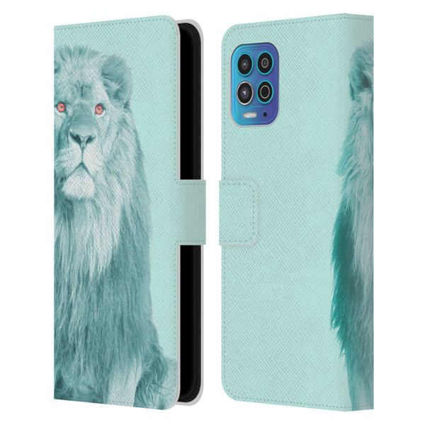 Mark Ashkenazi Pastel Potraits Lion Leather Book Wallet Case Cover For Motorola Moto G100