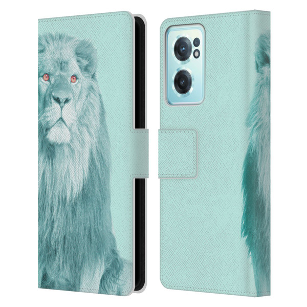 Mark Ashkenazi Pastel Potraits Lion Leather Book Wallet Case Cover For OnePlus Nord CE 2 5G