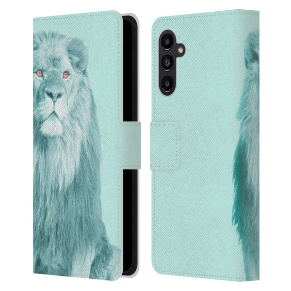 Mark Ashkenazi Pastel Potraits Lion Leather Book Wallet Case Cover For Samsung Galaxy A13 5G (2021)
