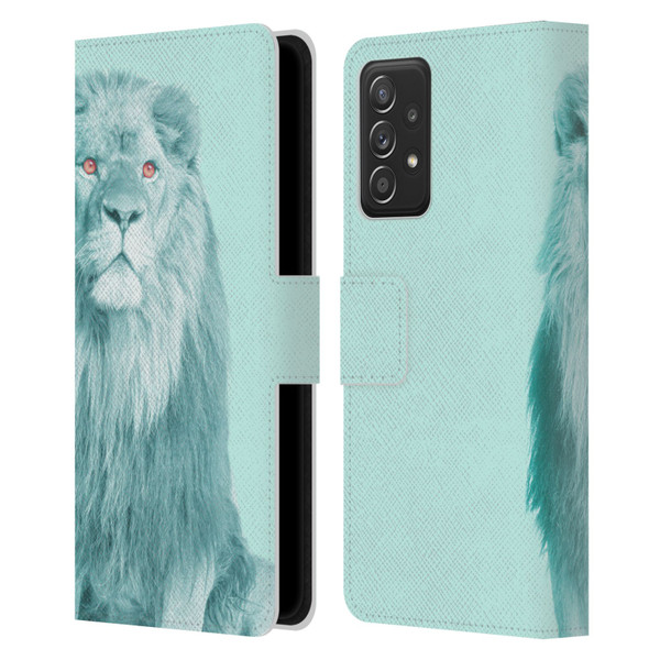 Mark Ashkenazi Pastel Potraits Lion Leather Book Wallet Case Cover For Samsung Galaxy A53 5G (2022)