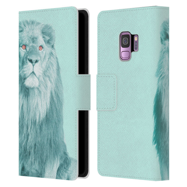 Mark Ashkenazi Pastel Potraits Lion Leather Book Wallet Case Cover For Samsung Galaxy S9