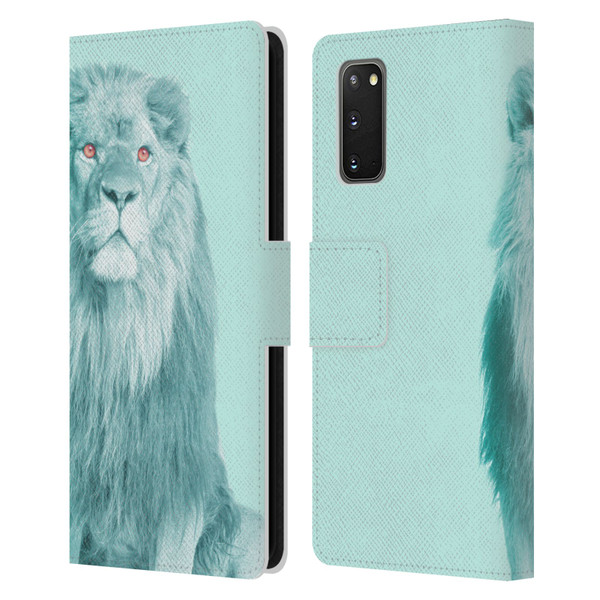 Mark Ashkenazi Pastel Potraits Lion Leather Book Wallet Case Cover For Samsung Galaxy S20 / S20 5G
