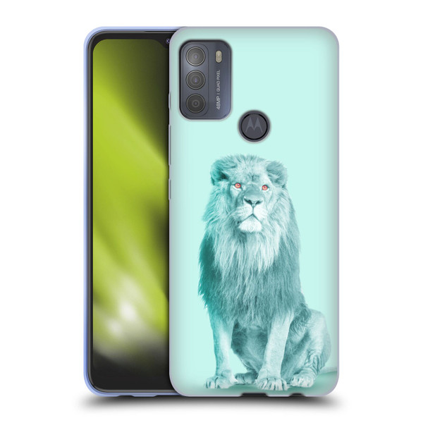 Mark Ashkenazi Pastel Potraits Lion Soft Gel Case for Motorola Moto G50