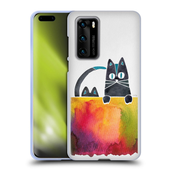 Cat Coquillette Animals 2 Cats Soft Gel Case for Huawei P40 5G