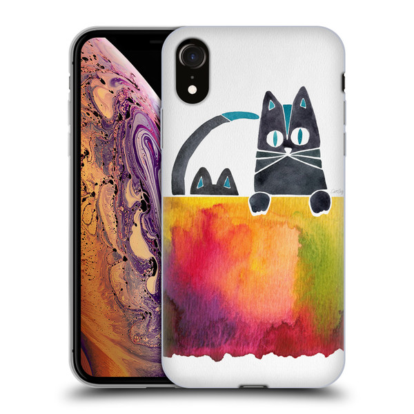 Cat Coquillette Animals 2 Cats Soft Gel Case for Apple iPhone XR