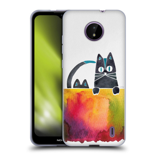 Cat Coquillette Animals 2 Cats Soft Gel Case for Nokia C10 / C20