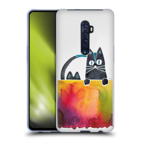 Cat Coquillette Animals 2 Cats Soft Gel Case for OPPO Reno 2