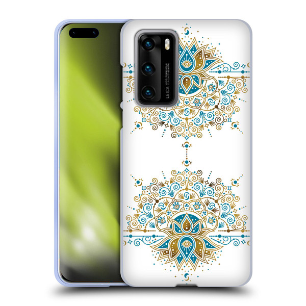 Cat Coquillette Patterns 6 Lotus Bloom Mandala 2 Soft Gel Case for Huawei P40 5G