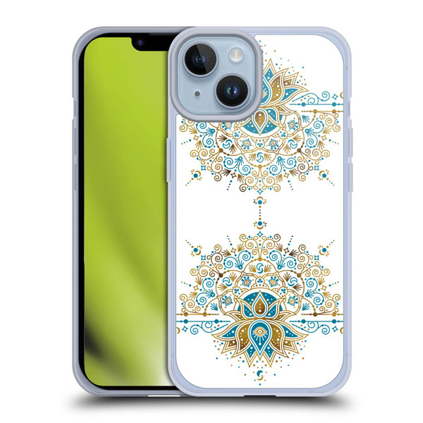 Cat Coquillette Patterns 6 Lotus Bloom Mandala 2 Soft Gel Case for Apple iPhone 14