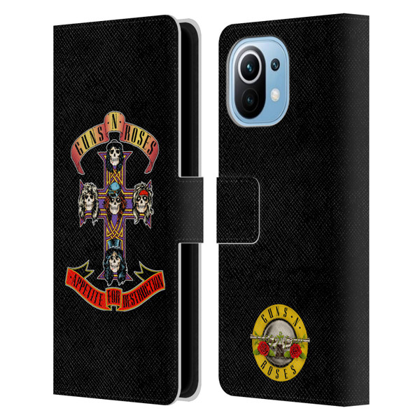 Guns N' Roses Key Art Appetite For Destruction Leather Book Wallet Case Cover For Xiaomi Mi 11