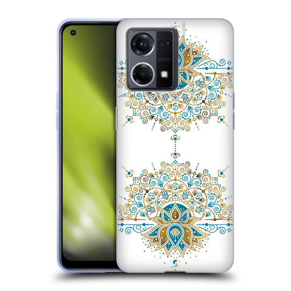 Cat Coquillette Patterns 6 Lotus Bloom Mandala 2 Soft Gel Case for OPPO Reno8 4G