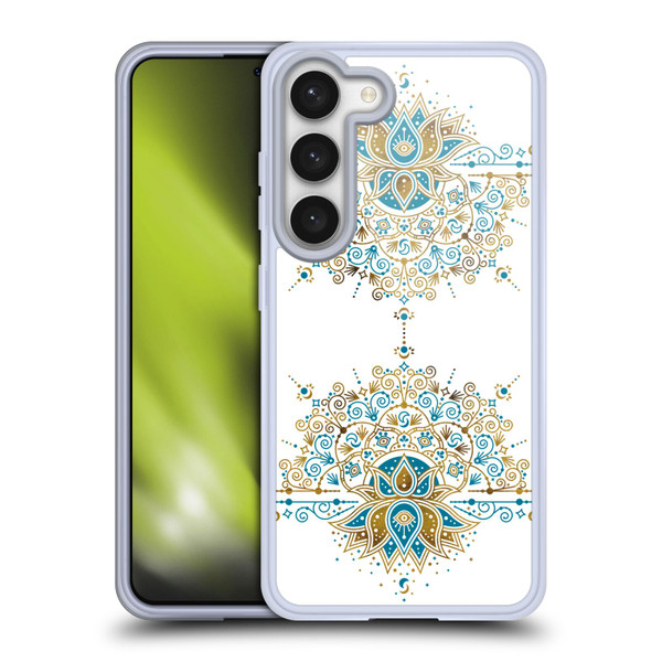 Cat Coquillette Patterns 6 Lotus Bloom Mandala 2 Soft Gel Case for Samsung Galaxy S23 5G