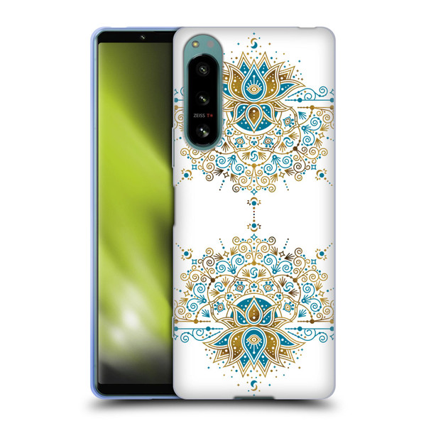 Cat Coquillette Patterns 6 Lotus Bloom Mandala 2 Soft Gel Case for Sony Xperia 5 IV