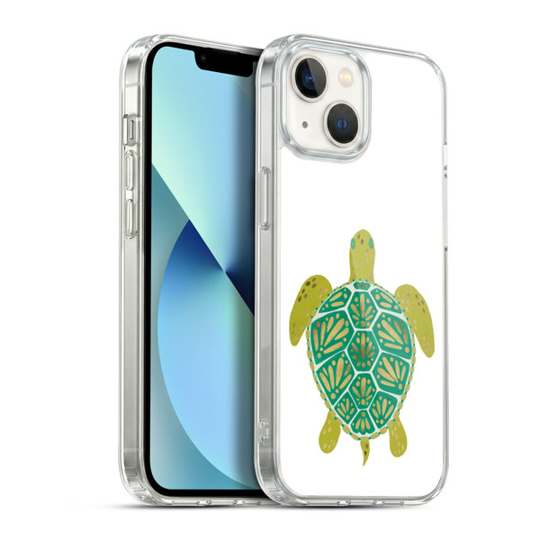 Cat Coquillette Sea Turtle Green Soft Gel Case for Apple iPhone 13