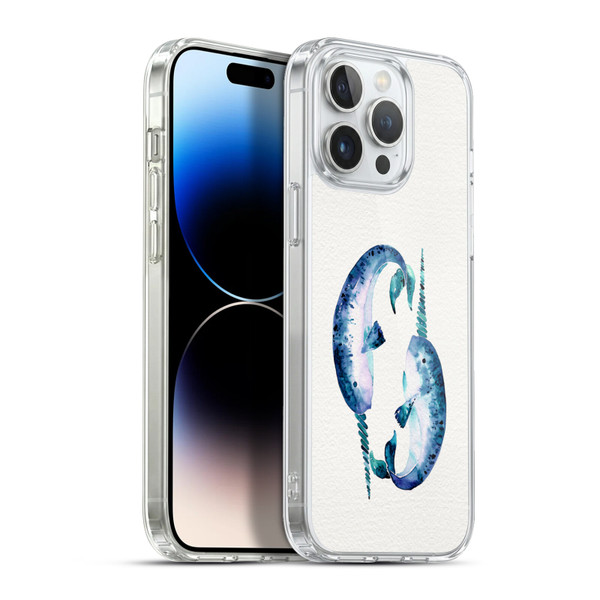Cat Coquillette Sea Blue Narwhals Soft Gel Case for Apple iPhone 13 Pro Max & MagSafe