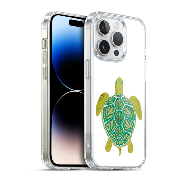Cat Coquillette Sea Turtle Green Soft Gel Case for Apple iPhone 14 Pro & MagSafe