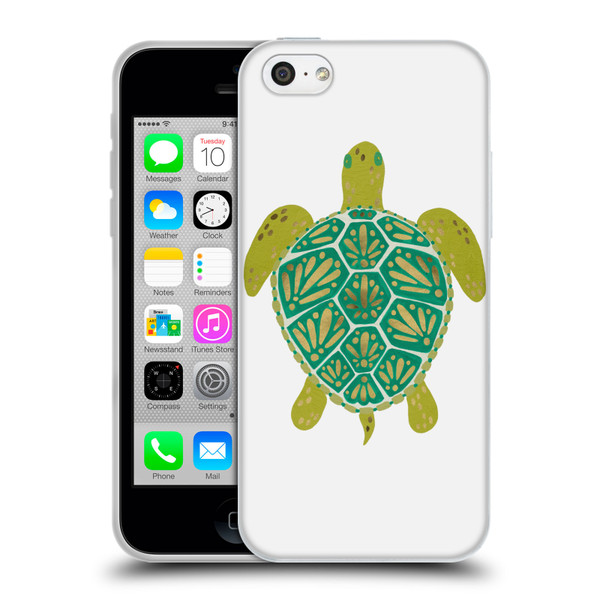 Cat Coquillette Sea Turtle Green Soft Gel Case for Apple iPhone 5c