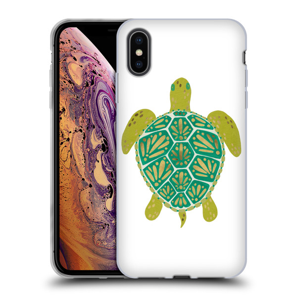 Cat Coquillette Sea Turtle Green Soft Gel Case for Apple iPhone XS Max