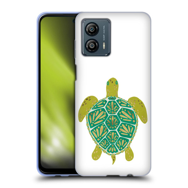 Cat Coquillette Sea Turtle Green Soft Gel Case for Motorola Moto G53 5G