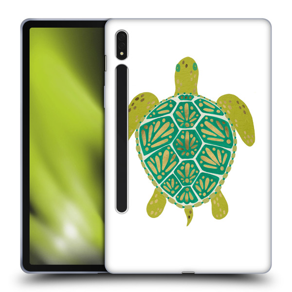 Cat Coquillette Sea Turtle Green Soft Gel Case for Samsung Galaxy Tab S8