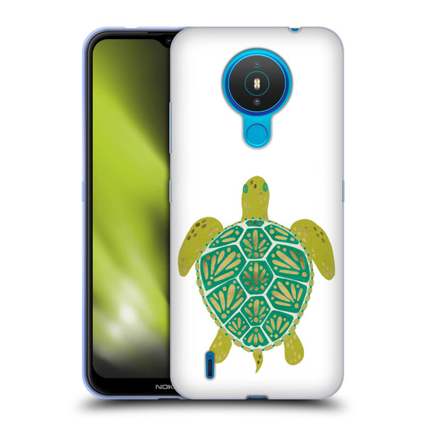 Cat Coquillette Sea Turtle Green Soft Gel Case for Nokia 1.4