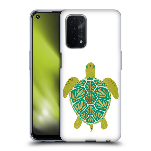 Cat Coquillette Sea Turtle Green Soft Gel Case for OPPO A54 5G