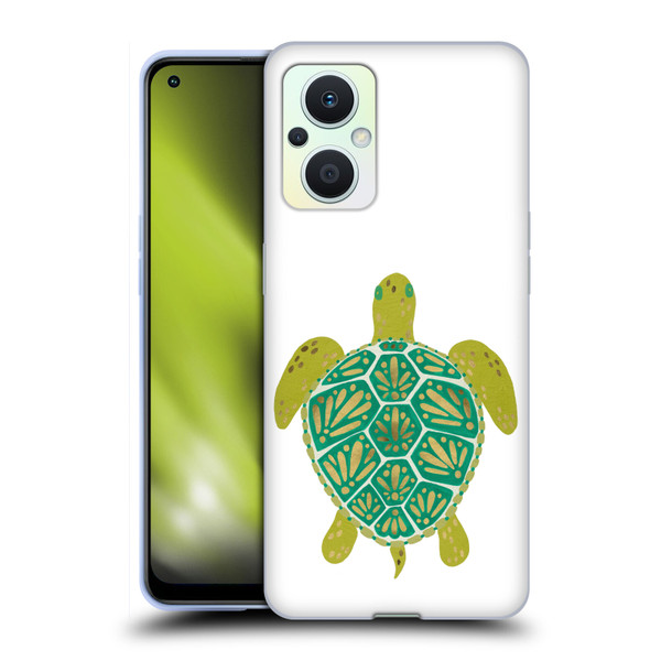 Cat Coquillette Sea Turtle Green Soft Gel Case for OPPO Reno8 Lite