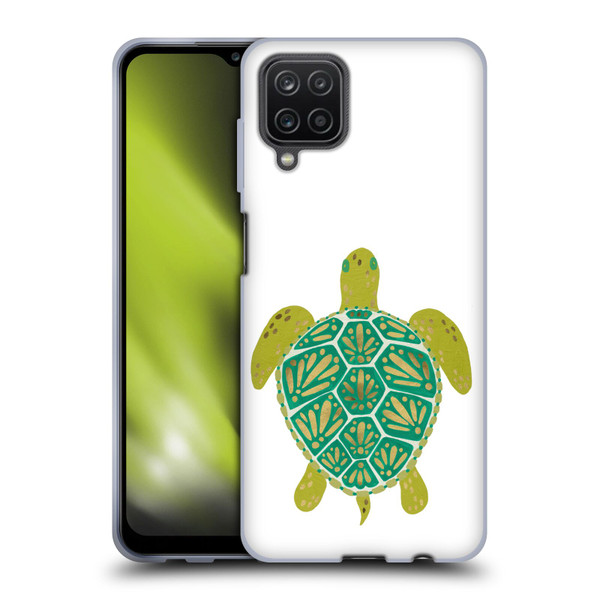 Cat Coquillette Sea Turtle Green Soft Gel Case for Samsung Galaxy A12 (2020)