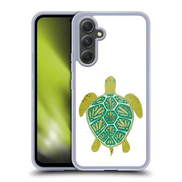 Cat Coquillette Sea Turtle Green Soft Gel Case for Samsung Galaxy A54 5G