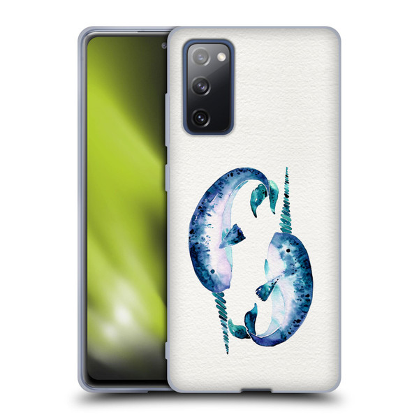 Cat Coquillette Sea Blue Narwhals Soft Gel Case for Samsung Galaxy S20 FE / 5G