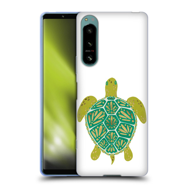 Cat Coquillette Sea Turtle Green Soft Gel Case for Sony Xperia 5 IV