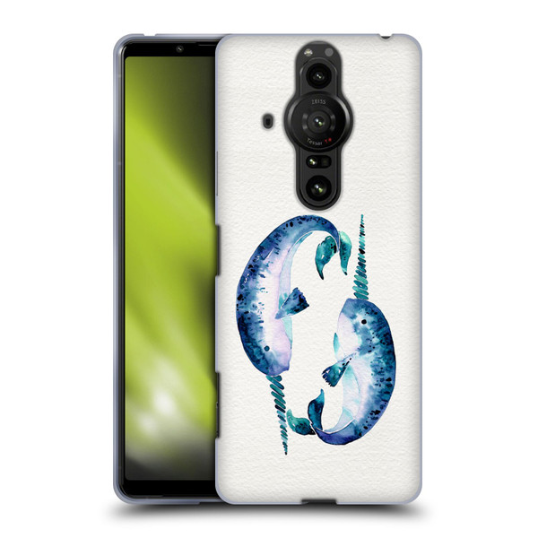 Cat Coquillette Sea Blue Narwhals Soft Gel Case for Sony Xperia Pro-I
