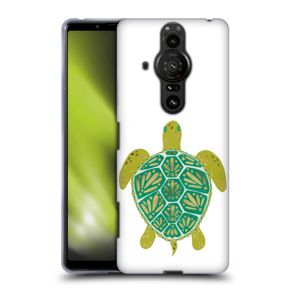 Cat Coquillette Sea Turtle Green Soft Gel Case for Sony Xperia Pro-I
