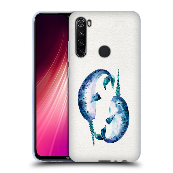 Cat Coquillette Sea Blue Narwhals Soft Gel Case for Xiaomi Redmi Note 8T