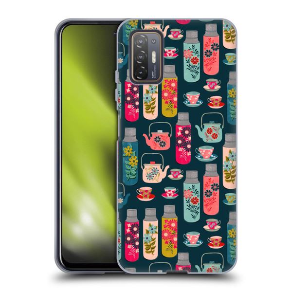 Andrea Lauren Design Food Pattern Jars & Teacups Soft Gel Case for HTC Desire 21 Pro 5G